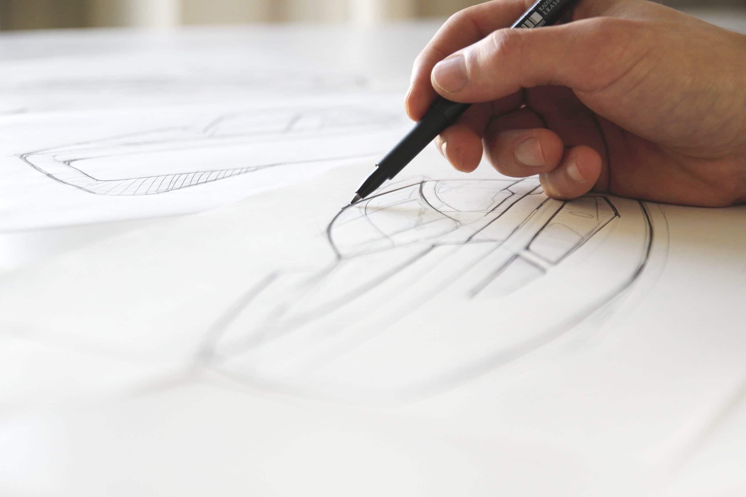 Design Leistungen: Sketch, Vorstellung unterschiedlicher Darstellungstechniken