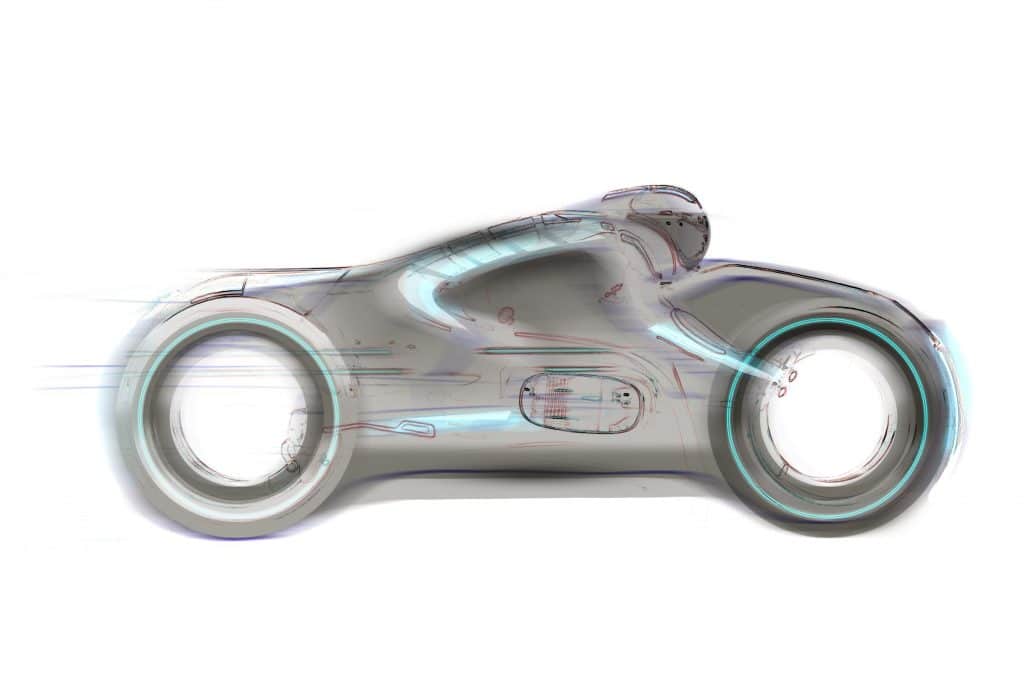 Motorrad Design, Einheit von Mensch und Maschine am Beispiel des Light Cycles aus Tron Legacy